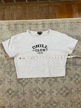 "Chill Club Vintage" Cropped Baby Tee - 14 (M-L)